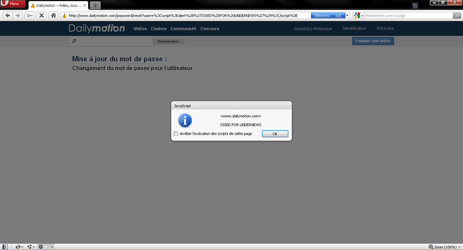dailymotion_faille_xss