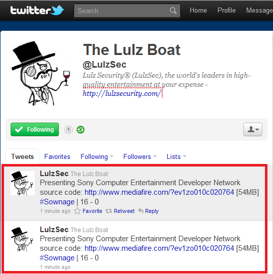 LulzSec Leaks Source Code of Sony Computer Entertainment Developer Network