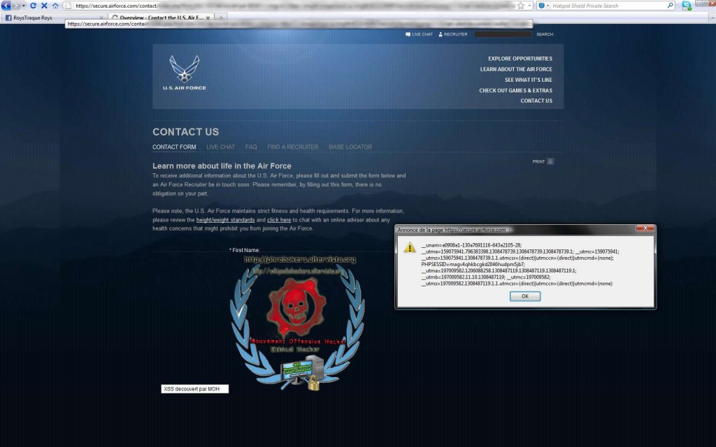 faille-xss-usairforce