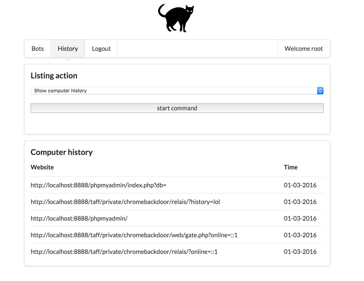 chrome-backdoor-listaing-panel