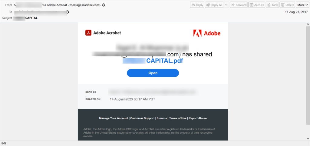 Campagnes de phishing via Adobe | UnderNews