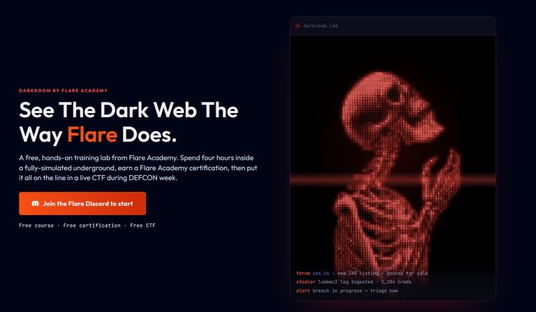 Flare lance « Darkroom », un laboratoire de formation immersif et gratuit dédié au renseignement sur le Dark Web